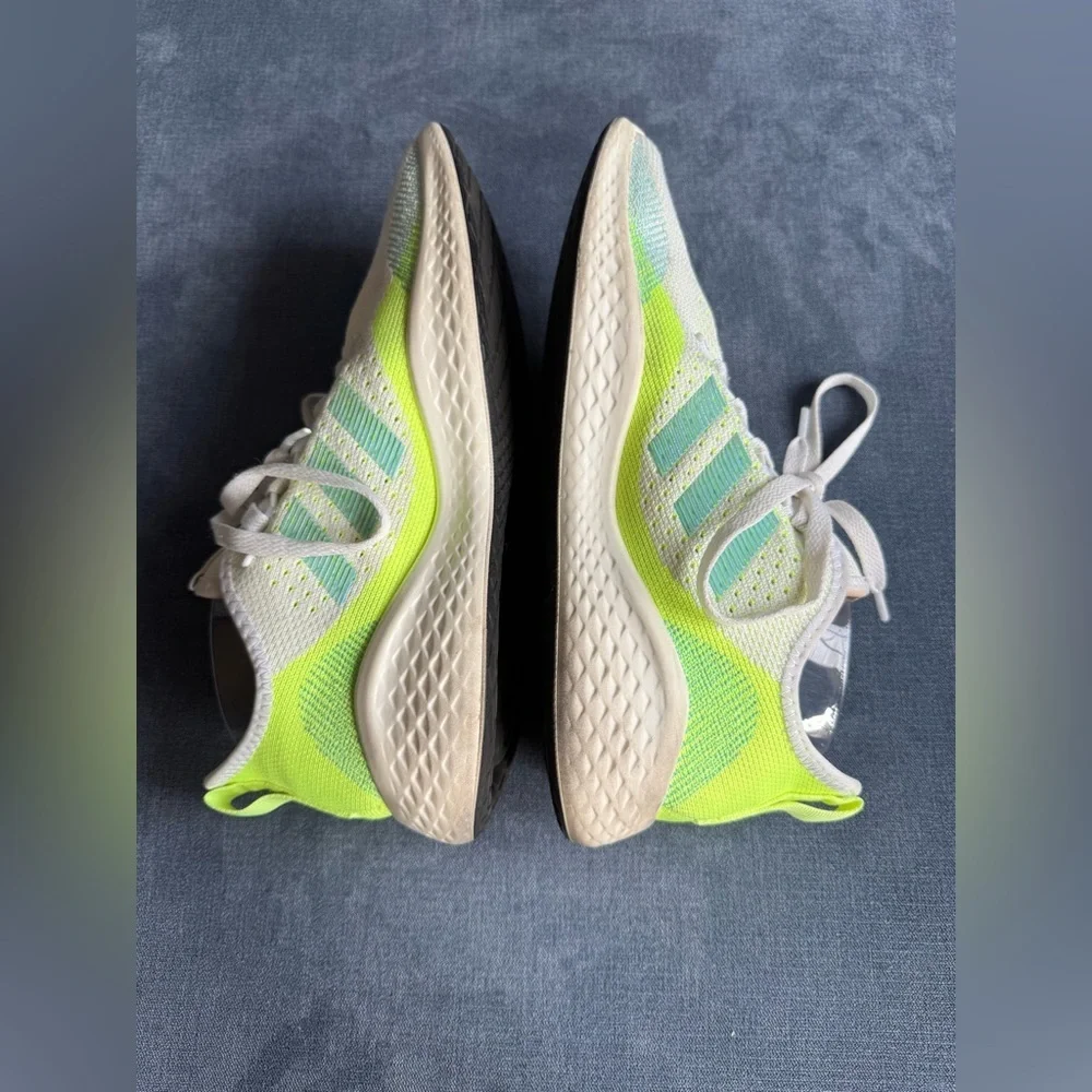 Adidas Fluidflow 2.0Bounce Womens Running Shoes SZ 8 Yellow Blue Sneakers